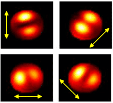 Fig.2. Radially polarized mode in the tapered region of the M-profile fiber tip.